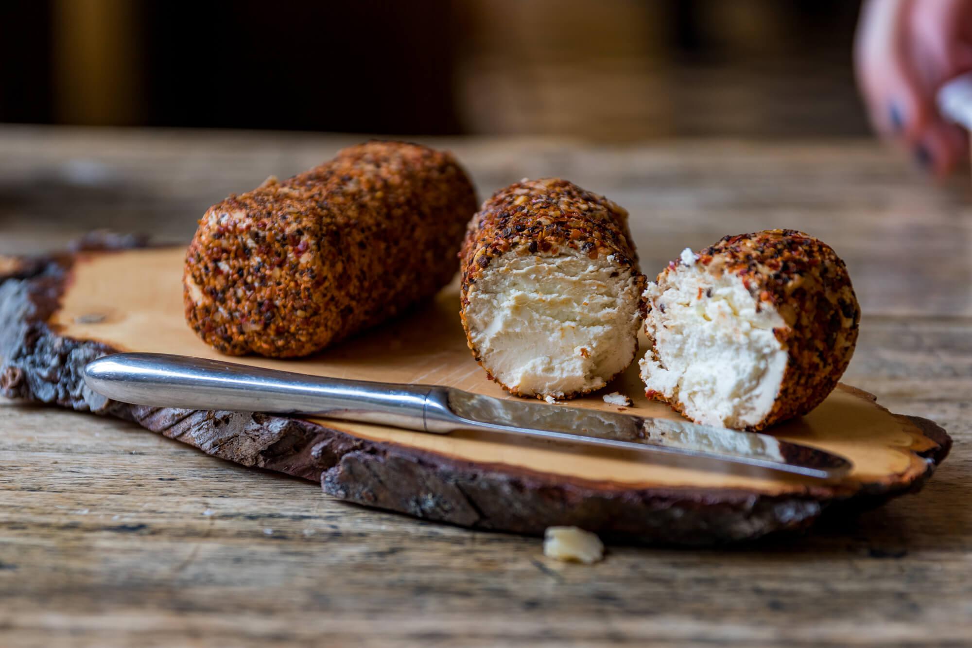 geitenrolleke met pepers